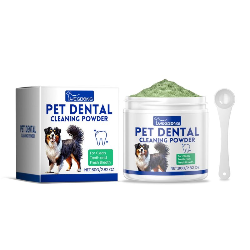 Yegbong Teeth Cleaning Powder For Dogs. Teeth Cleaning Powder Gently Cleans Tartar Stains And Freshens Breath