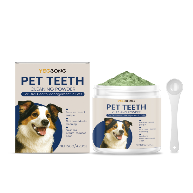 Yegbong Dog Teeth Cleaning Powder, Uses Gentle Teeth Cleaning For Dogs To Improve Bad Breath And Freshen The Air