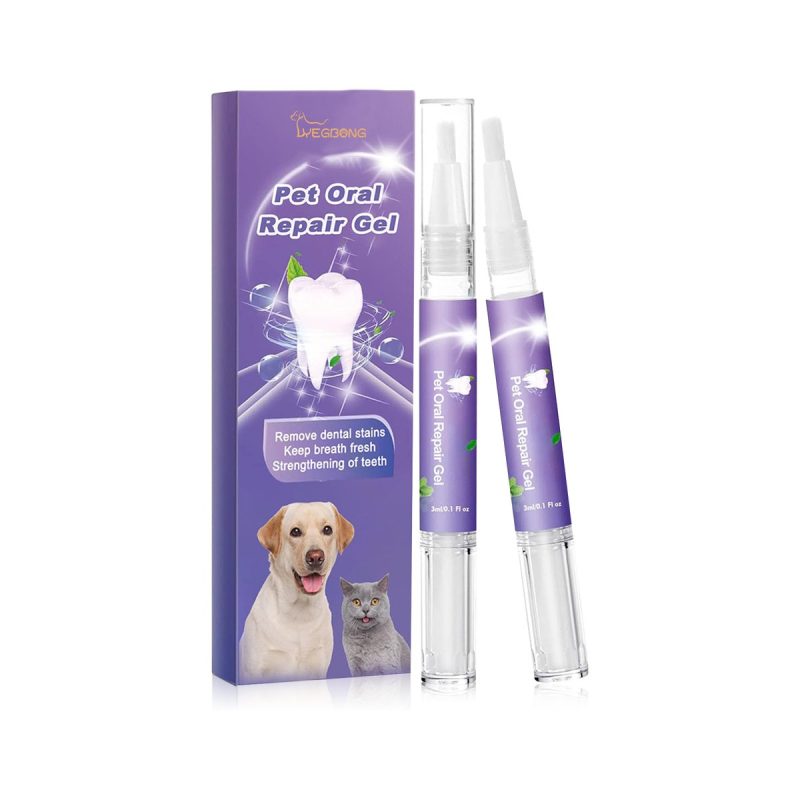 Yegbong Pet Oral Care Gel (2pcs) deeply cleans dog and cat teeth stains and provides oral care