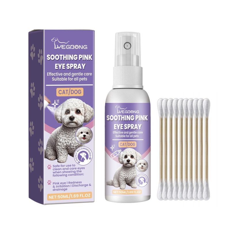 Yegbong Pet Eye Care Spray, Gently Cleans Tear-Stained Pet Eye Moisturizing Spray