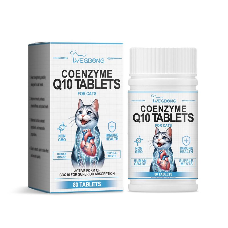 Yegbong Cats Protect Health And Vitality With Coenzyme Tablets, Coenzyme Q10 For Cats To Absorb Nutritional Supplements